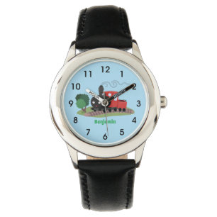 Montre Illustration d'une locomotive à vapeur mûre
