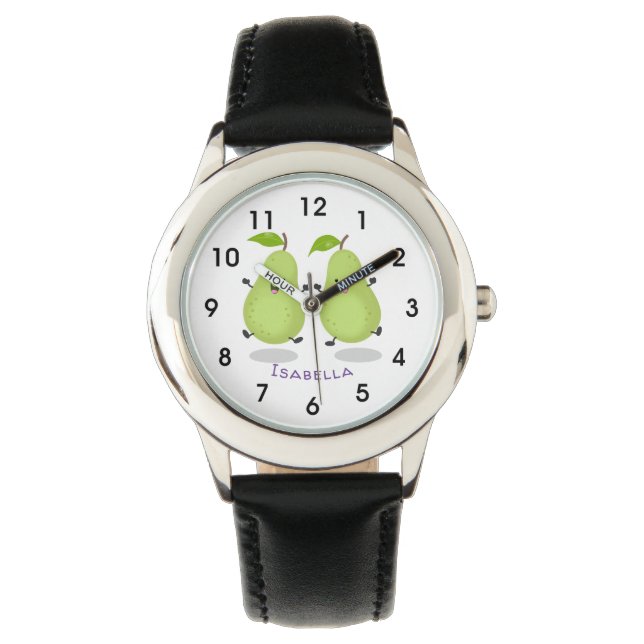 Montre Illustration d'une paire de poires mignonne (devant)