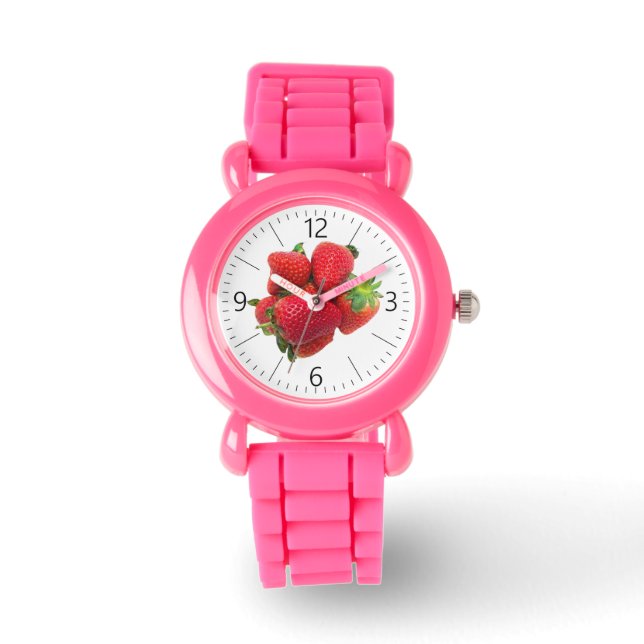 Montre Image de fraises de rêve profondes (Recto)