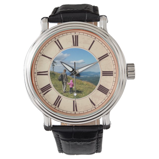 MONTRE IMAGE PERSONNALISÉE DES MOMENTS MÉMORABLES TENDANC (devant)