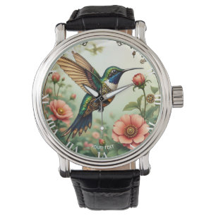 Montre Imaginaire Cute Steampunk Fleurs d'oiseaux