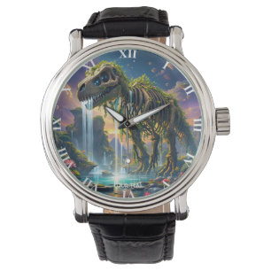 Montre Imaginaire Joli Squelette Dinosaure Jardin