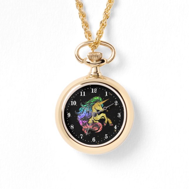 Montre imaginaire mignon amoureux de licorne (Recto)