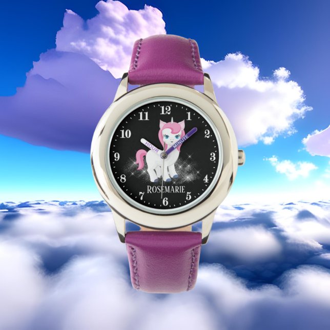 Montre imaginaire mignon licorne ajouter nom Watch (Créateur téléchargé)