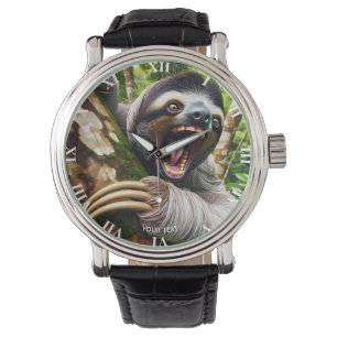Montre Imaginaire mignon Sloth très en colère