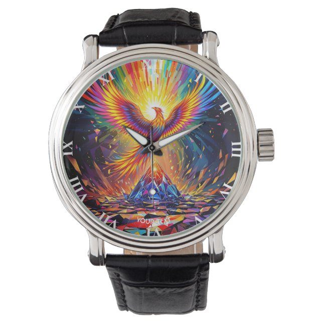 Montre Imaginaire Prisme mignonne Phoenix se lève (devant)