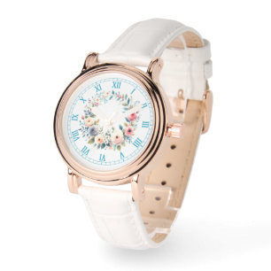 Montre Impression d'art Couronne de roses sauvages aquare