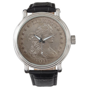 Montre Impression de pièce vintage "1804" Draped Bust dol