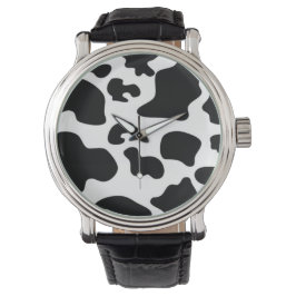 Montre Impression de vache noire et blanche