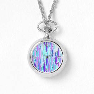 Montre Impression du ruban du milieu du siècle - violet e