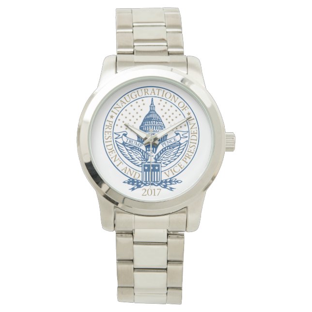 Montre Inauguration Donald Trump Mike Pence 2017 Logo USA (devant)