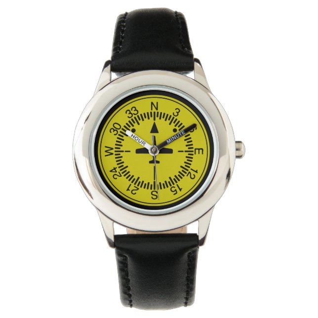 Montre Indicateur de direction Geek de l'aviation pilote (devant)
