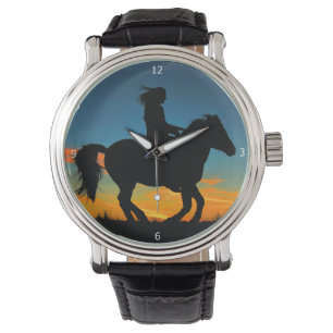 MONTRE INDIEN SUR LE CHEVAL