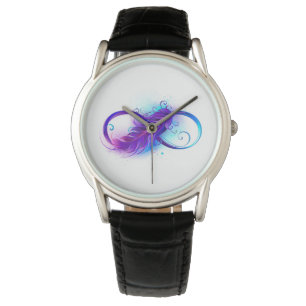 Montre Infini avec plume violette