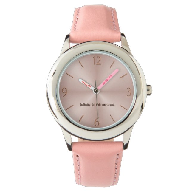 Montre Infinite Moment Watch — Blush Edition (devant)