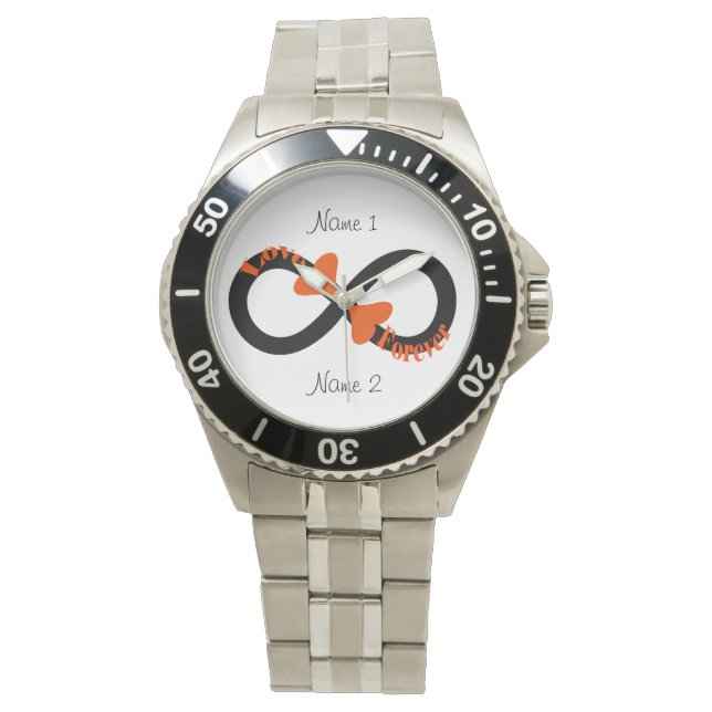 Montre Infinity Love Heart Couples Regardez La Personnali (devant)