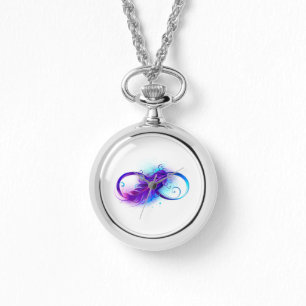 Montre Infinity with purple feather