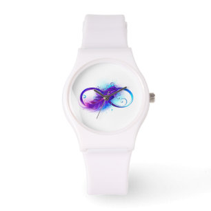 Montre Infinity with purple feather