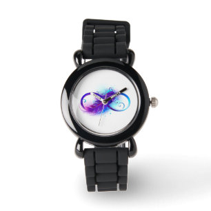 Montre Infinity with purple feather