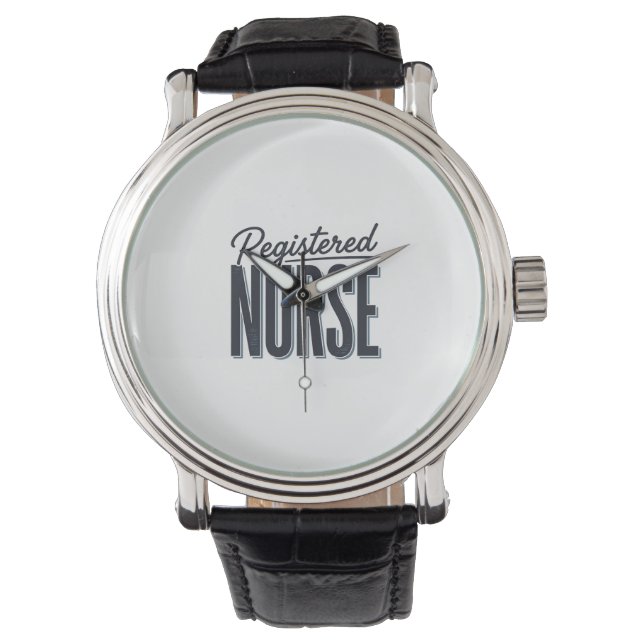 Montre Infirmière diplômée Script Typographie Vector Desi (devant)