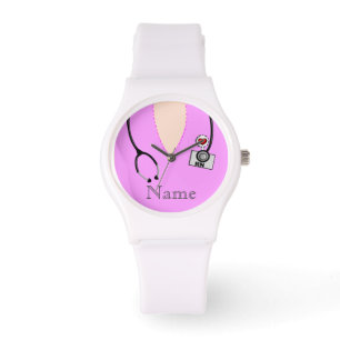 Montre Infirmière montrez-le-haut Stethoscope rose