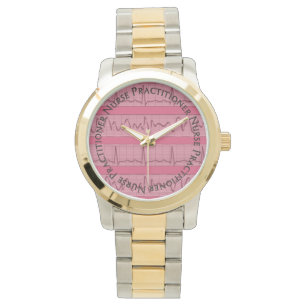 Montre Infirmière Praticien Regarder Cardiac Rhythm Desig
