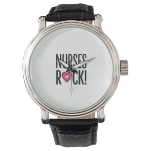 Montre Infirmières Rock Design Vectoriel de Cœur d'Infirm