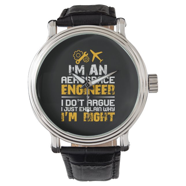 Montre Ingénieur Je Suis Ingénieur Aérospatial (devant)