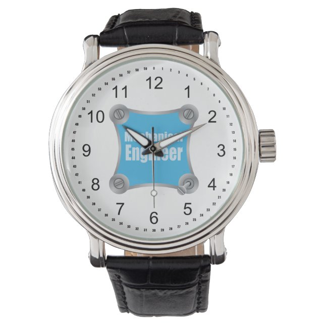 Montre Ingénieur mécanique bleu (devant)