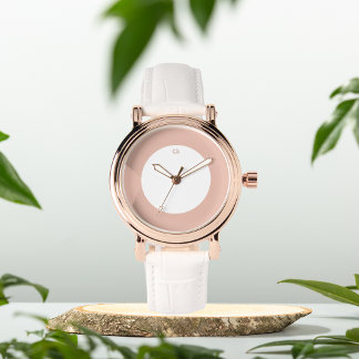 Montre Initiales Dusty rose personnalisées eWatch