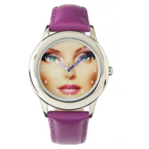 Montre Insérez votre propre image Cool L'acier inoxydable