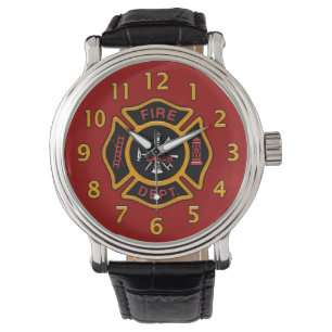 Montre Insigne du service d'incendie Rouge