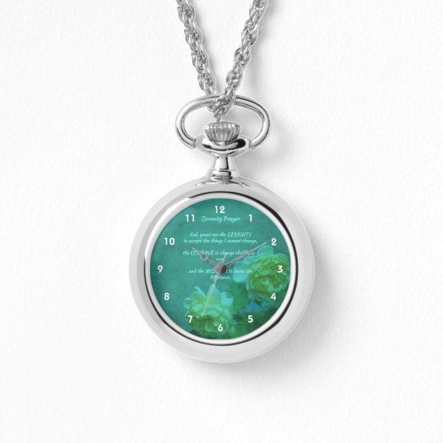 Montre Inspiration Rose de la prière de sérénité (Recto)