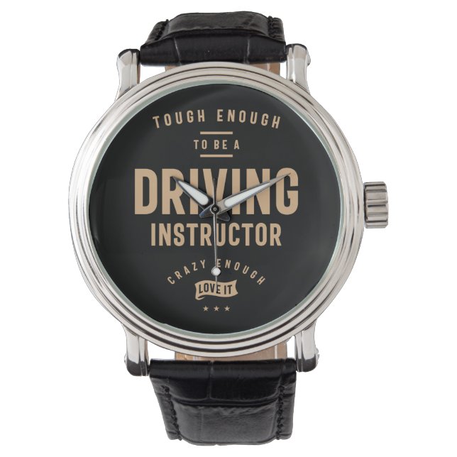 Montre Instructeur de conduite amusant Titre du travail P (devant)
