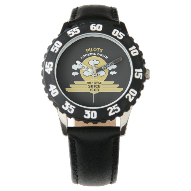 Montre instructeur de vol | Flying School | Diplômé | Pro (devant)