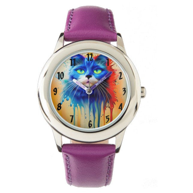 Montre Intelligence artificielle animal chat (devant)