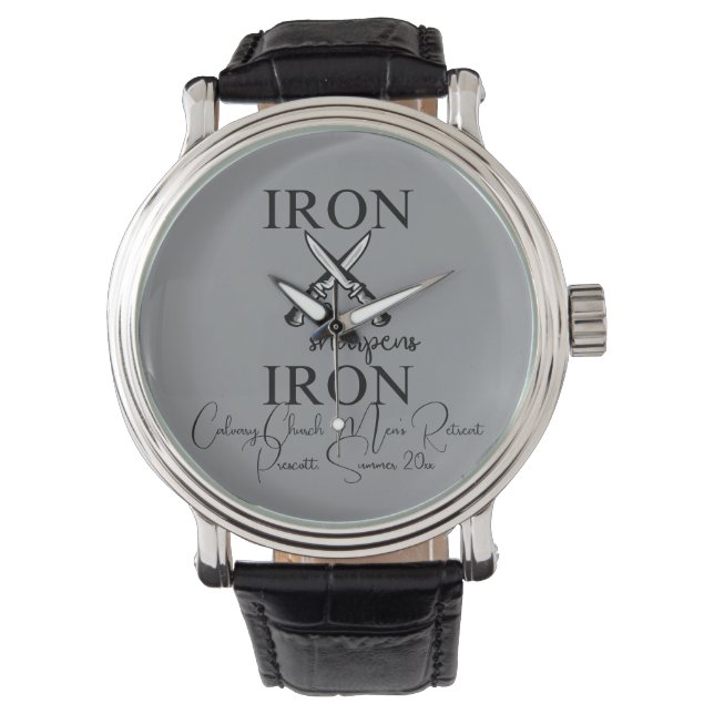 Montre Iron aiguiseur Fer couteau chrétien (devant)