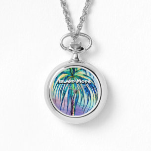Montre Island Mode Mens Palm Tree Art Watch