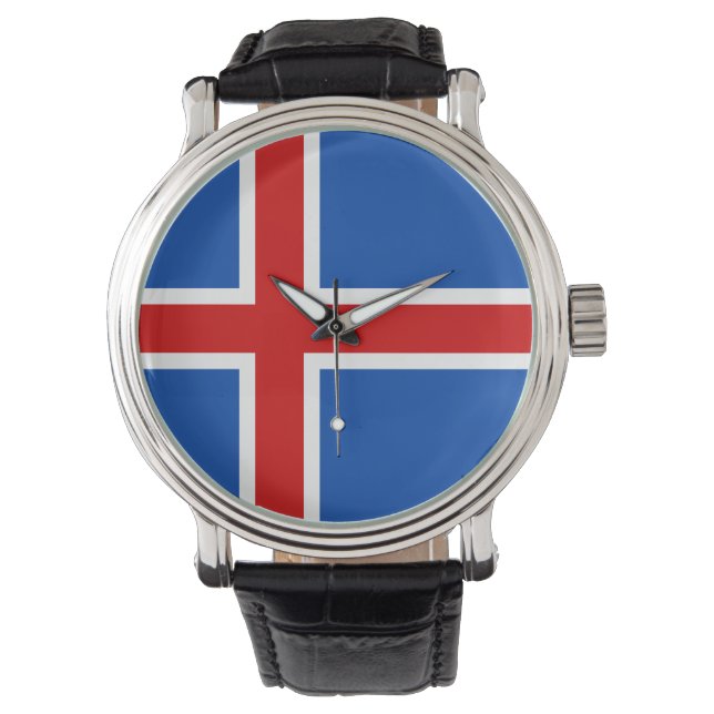 Montre Islande Watch - Le drapeau de l'Islande (devant)