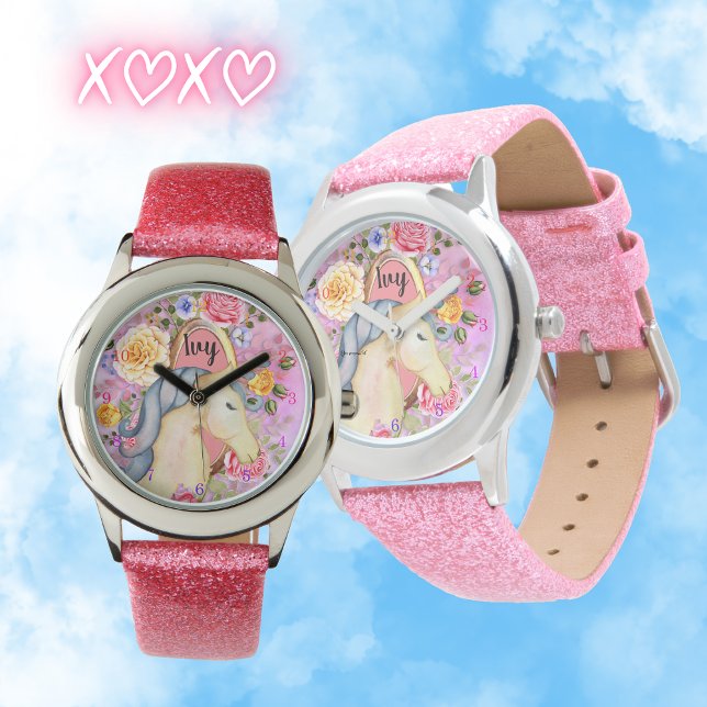 Montre IVY - Filles nommées Unicorn Dreams Personnalisé (Créateur téléchargé)