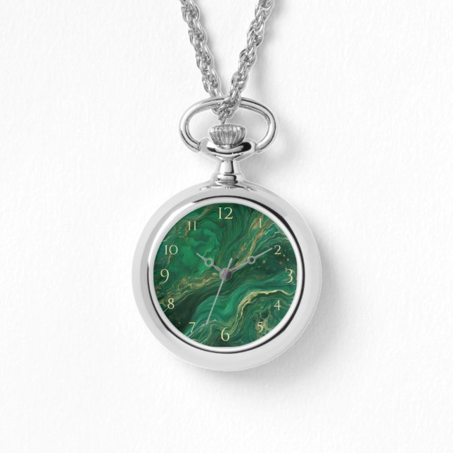 Montre Jade Green Necklace Watch (Recto)