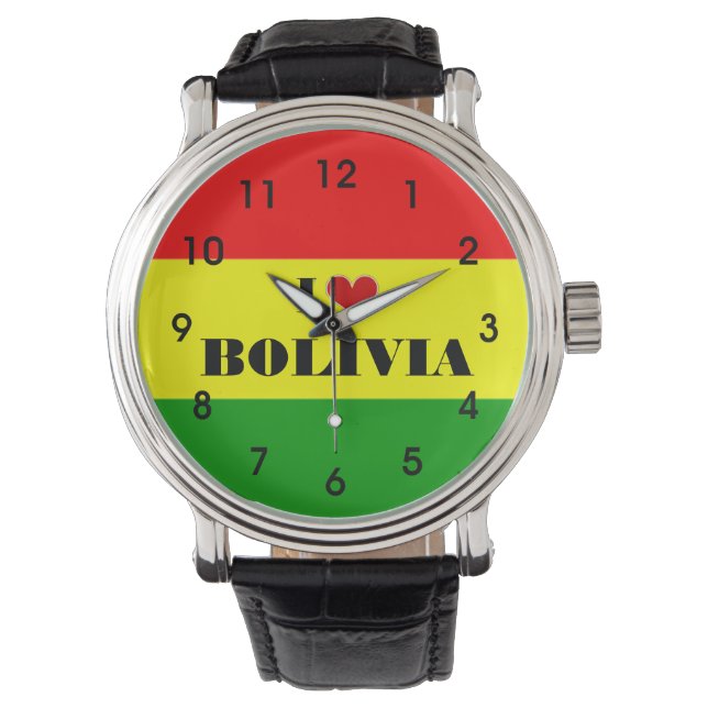 Montre J'aime la Bolivie (devant)
