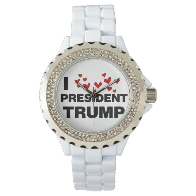 Montre J'aime les coeurs du président Trump (devant)