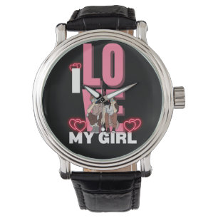 Montre J'Aime Ma Petite Amie Personnalisée