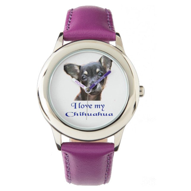 Montre J'aime mon Chihuahua (devant)