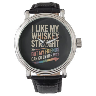 Montre J'aime mon Whisky sec mais mes amis LGBTQ