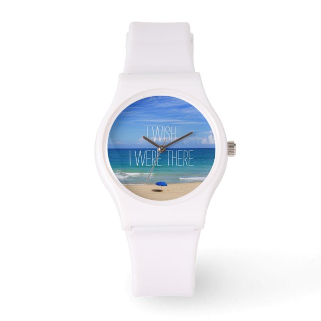 Montre J'Aimerais Y Être Cité Blue Beach Umbrella (Recto)