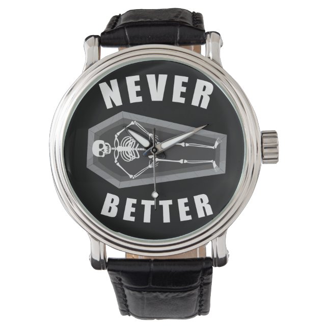 Montre Jamais Meurt À L'Intérieur Du Squelette Halloween (devant)