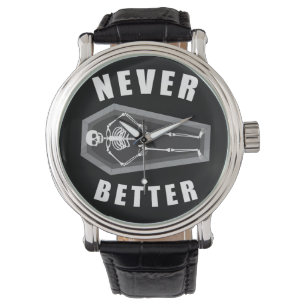 Montre Jamais mieux mort à l'intérieur squelette Hallowee
