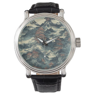 Montre Japon paysage pétrolier peinture fantastique cool
